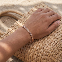 Thumbnail for Armband mit spruch — getragen, echte Größe, Roségold | SKU: btuvoy-rg