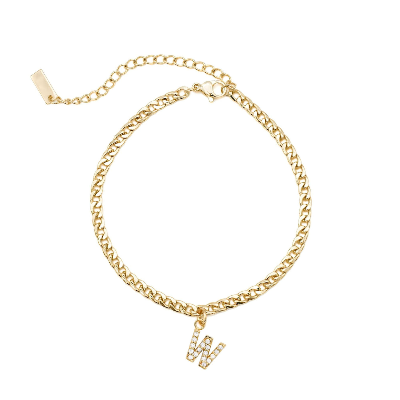 Gold Initial Anklet - Ankle Bracelet - Anklet for Women - Gold Leg Bracelet Anklet W Brother & Sisters