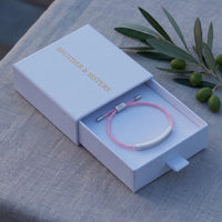 Thumbnail for Stoffarmband — in der Geschenkbox, Silber | SKU: lecorail-wg