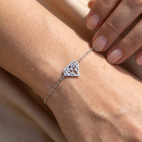 Thumbnail for Armband minimalistisch — Nahaufnahme der Details, Silber | SKU: 11662607-white-gold