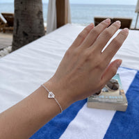 Thumbnail for Armband minimalistisch — getragen, echte Größe, Silber | SKU: 11662607-white-gold