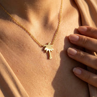 Thumbnail for Palmen kette — Nahaufnahme der Details, Gold | SKU: 8732822-gold-color