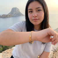 Thumbnail for Armband mit spruch — getragen auf einer Reise, Gold | SKU: lymab-g