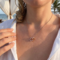Thumbnail for Kette mit anhänger damen — getragen, echte Größe, Roségold | SKU: 25535378-rose-gold