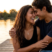 Thumbnail for Anhänger zirkonia — von einem Paar getragen, Silber | SKU: 505665