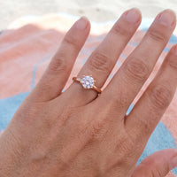 Thumbnail for Ring mit zirkonia — getragen, echte Größe, Roségold | SKU: 33759698-4.5-rose-gold