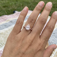 Thumbnail for Ring mit zirkonia — getragen, echte Größe, Roségold | SKU: 505162-4.5-rose-gold