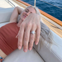 Thumbnail for Ring silber damen — getragen, Silber | SKU: 505162-4.5-silver