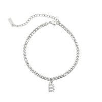Thumbnail for Silver Initial Anklet - Ankle Bracelet - Anklet for Women - Silver Leg Bracelet Anklet B Brother & Sisters