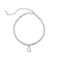 Thumbnail for Silver Initial Anklet - Ankle Bracelet - Anklet for Women - Silver Leg Bracelet Anklet Q Brother & Sisters