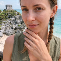 Thumbnail for Ring silber damen — getragen auf einer Reise, Silber | SKU: 10645547-4.5-silver