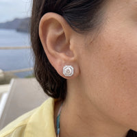 Thumbnail for Ohrstecker glitzer — Nahaufnahme der Details, Silber | SKU: 505263