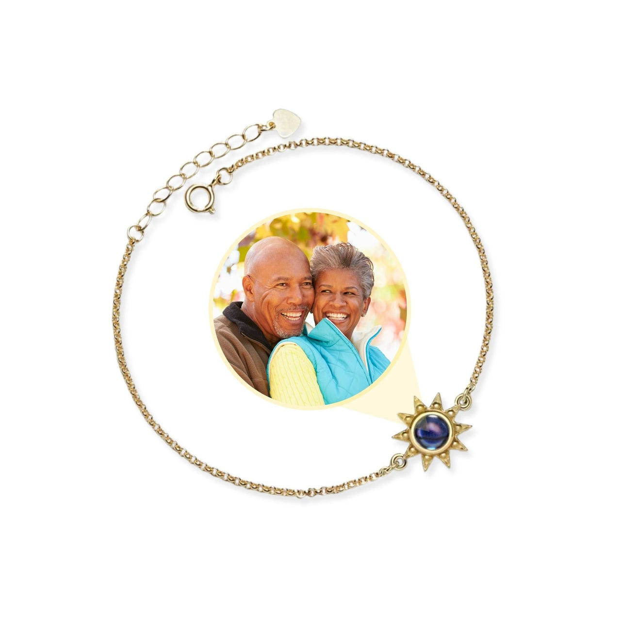 Sun Personalized Photo Bracelet - Personalized Gift for Women - Custom Jewelry for Her - Custom Bracelet Picture - Personalised Photo Gift Bracelet Brother & Sisters