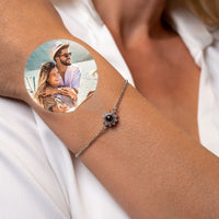 Thumbnail for Sun Personalized Photo Bracelet - Personalized Gift for Women - Custom Jewelry for Her - Custom Bracelet Picture - Personalised Photo Gift Bracelet Silver Brother & Sisters