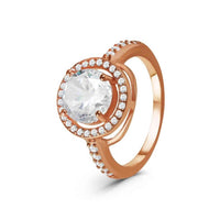 Thumbnail for Rosegold ring damen — Produktfoto auf weißem Hintergrund, Silber