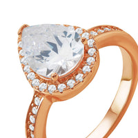 Thumbnail for Tropfen ring — Produktfoto auf weißem Hintergrund, Silber
