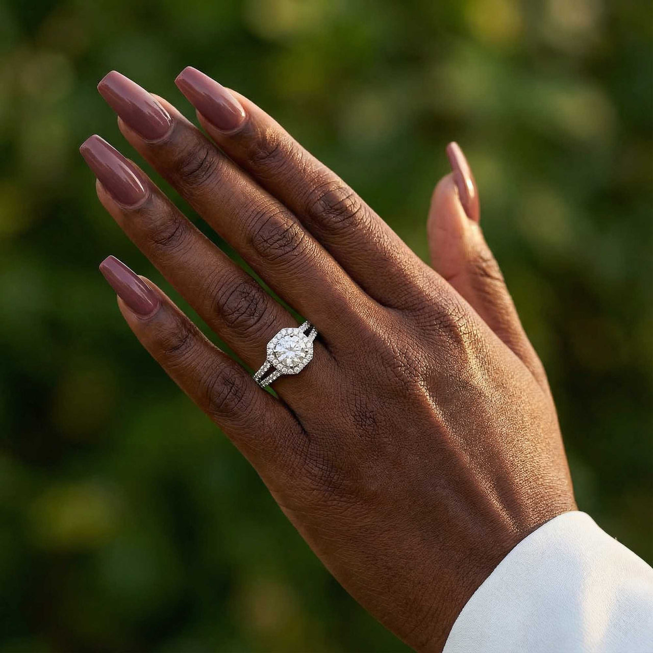 Silberner Quadratring