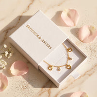 Thumbnail for Fußkettchen Gold Herz & Kristall