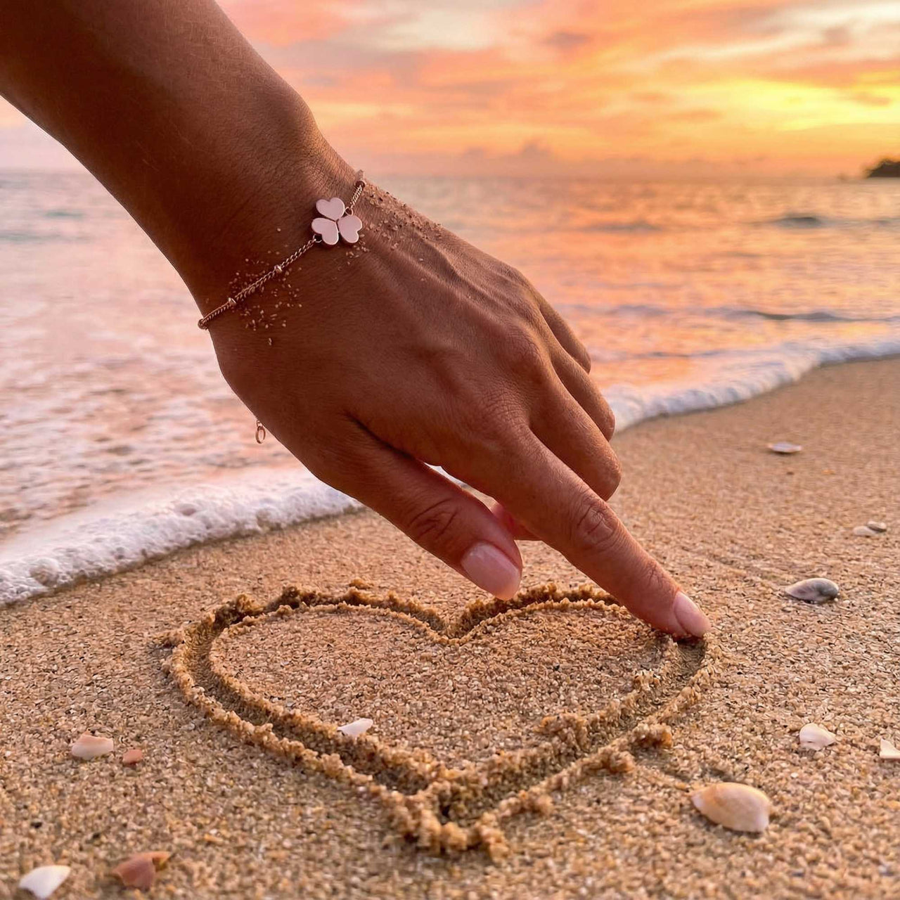 Glücks-Kleeblatt Armband