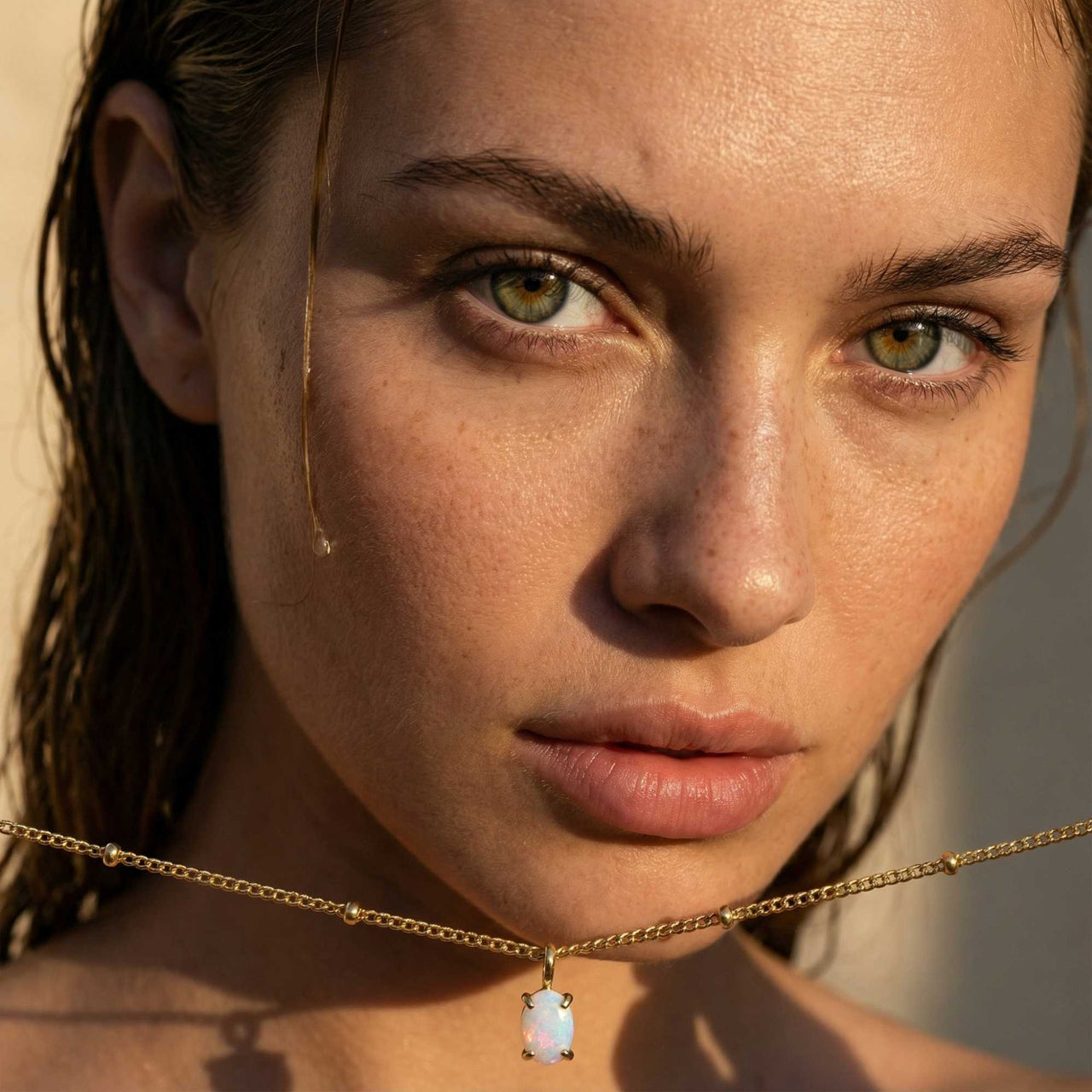 Opal Anhänger Halskette