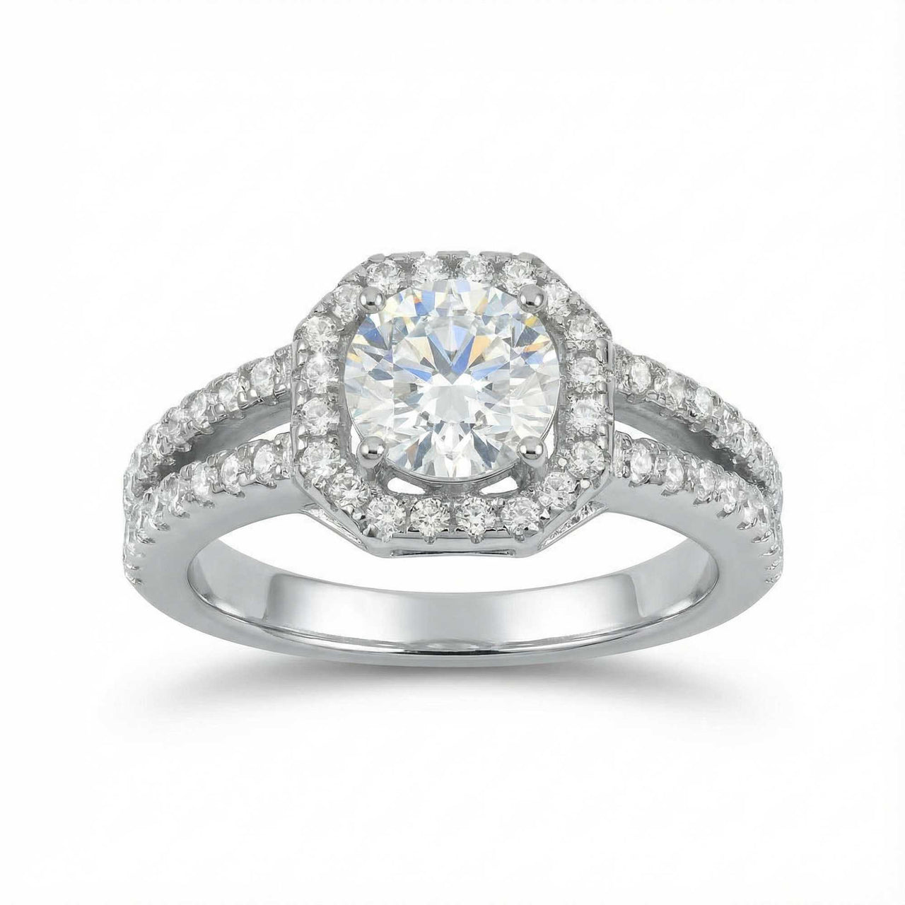 Silberner Quadratring