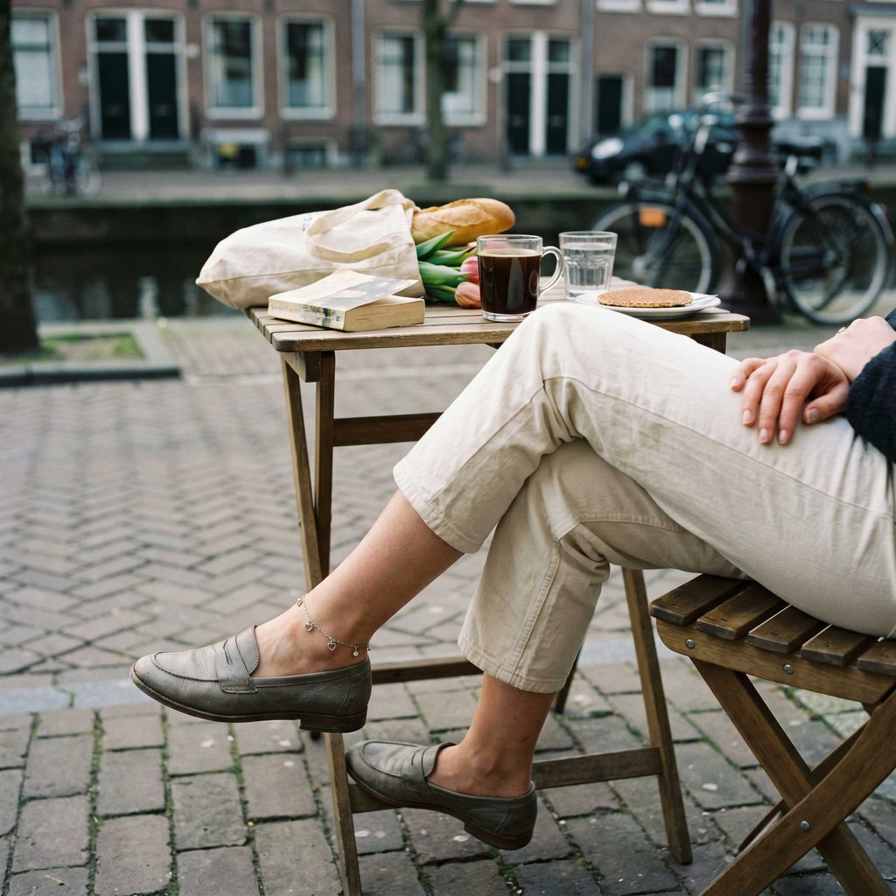 Fußkettchen Gold Herz & Kristall