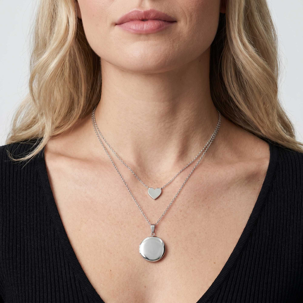 Runde Foto-Medaillon-Kette