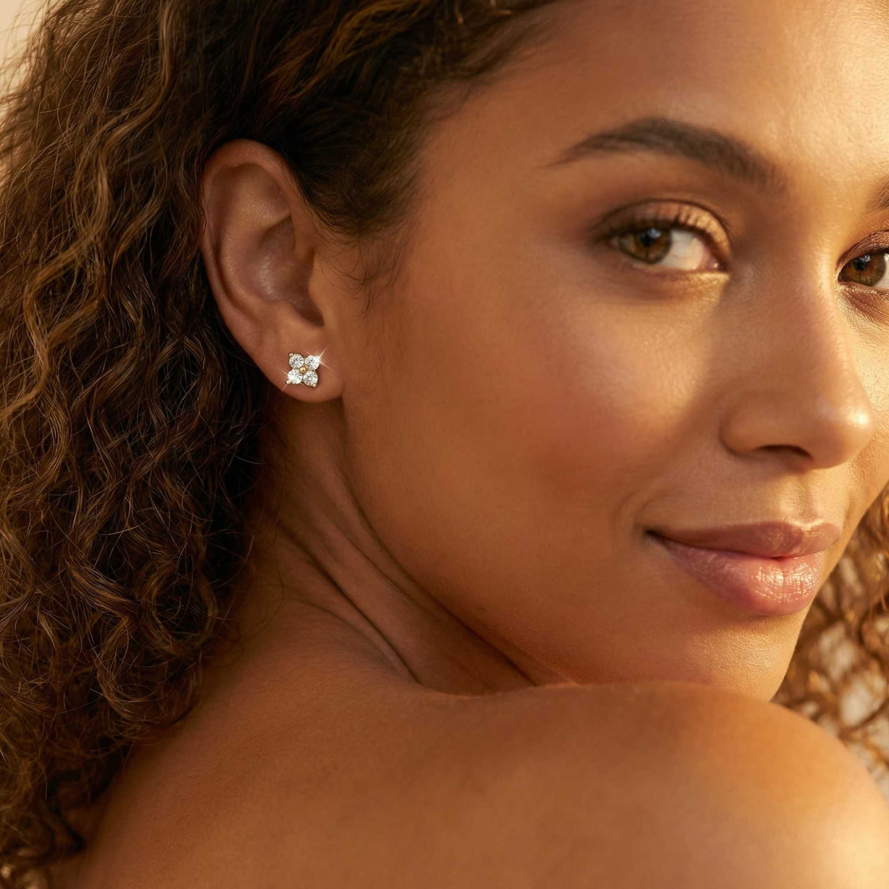 Kristall Blumen Ohrstecker