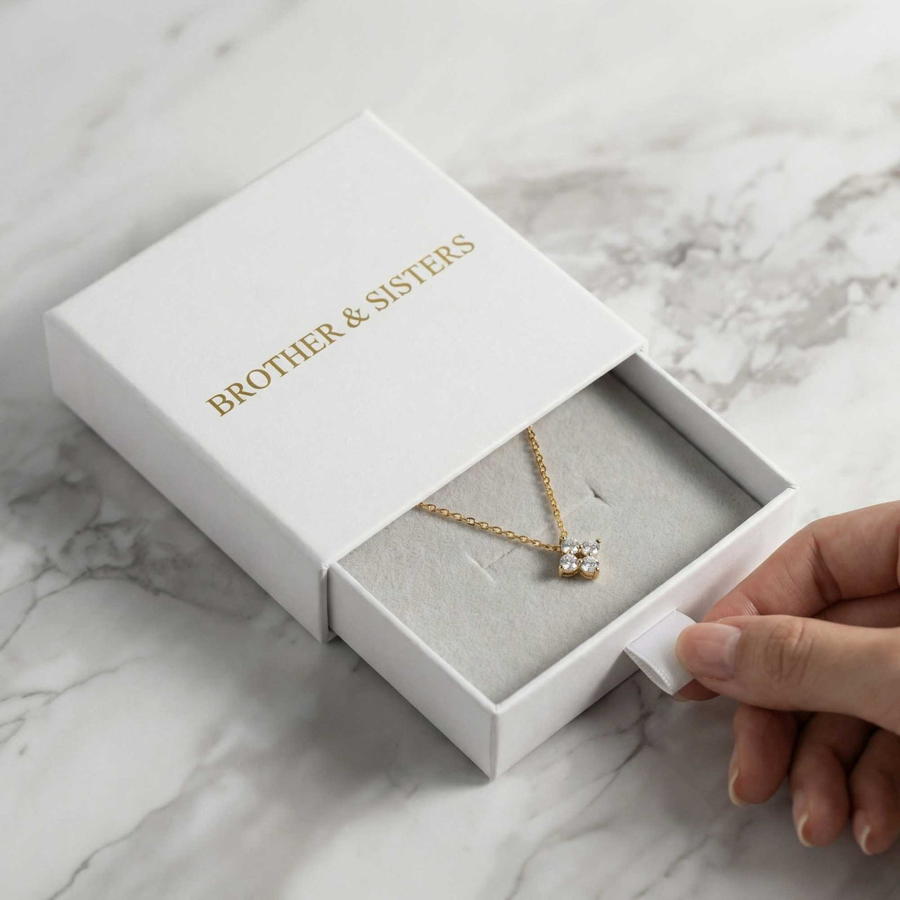 Kristall Blumen Anhänger Kette