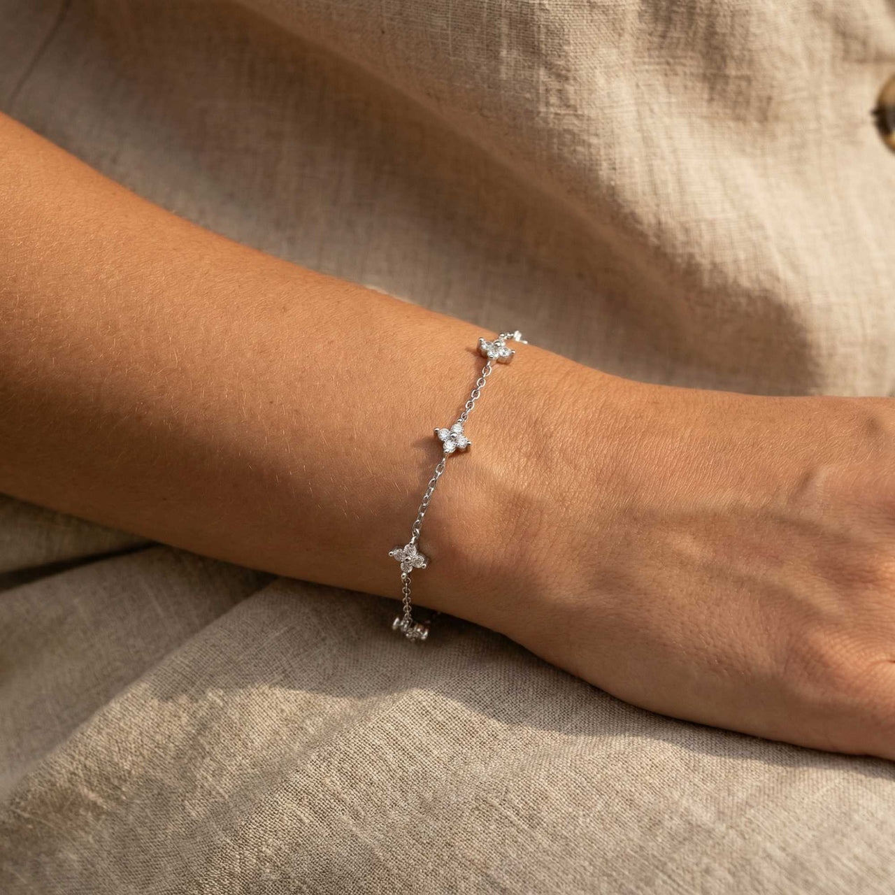 Kristall Blumen Armband