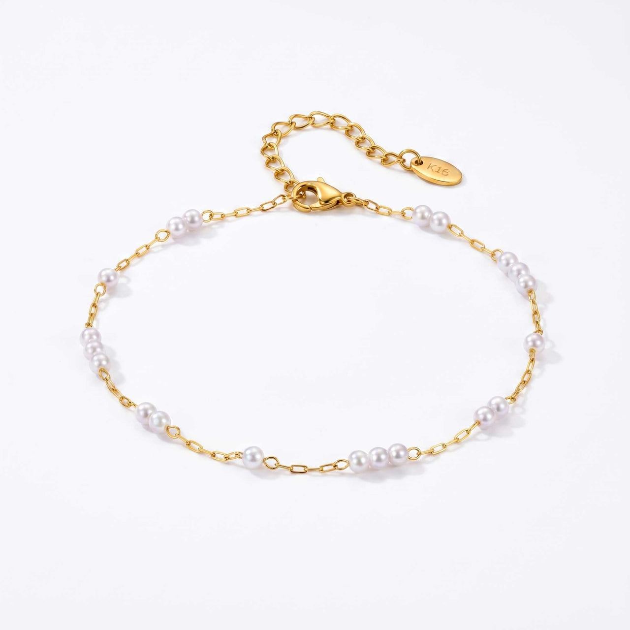 Sardinia Fußkettchen Gold mit Perlen