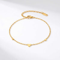 Thumbnail for Fußkettchen Gold Herz-Station