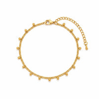 Thumbnail for Positano Fußkettchen Gold mit Kügelchen