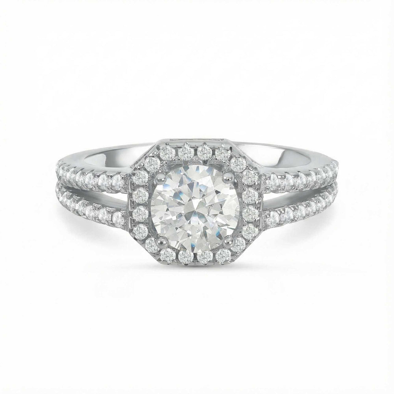 Silberner Quadratring