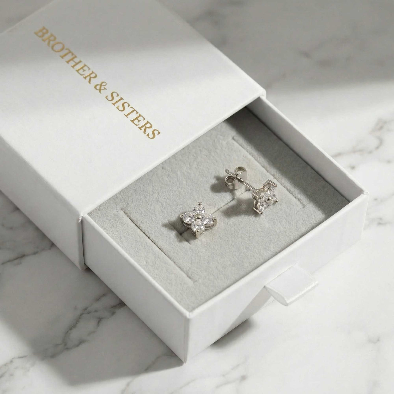 Kristall Blumen Ohrstecker