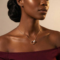 Thumbnail for Halskette mit verbundenen Ringen & Kristallen