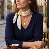 Thumbnail for Blumen-Runde Foto-Medaillon-Kette