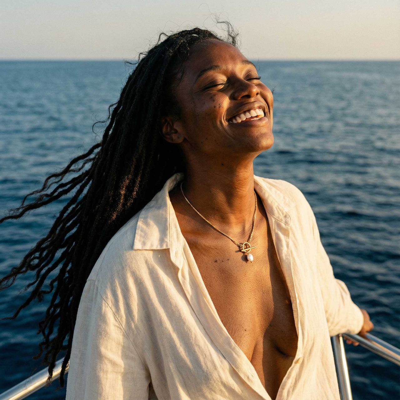 La Isla Perlen Toggle Halskette