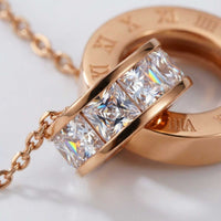 Thumbnail for Halskette mit verbundenen Ringen & Kristallen