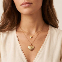 Thumbnail for Blumen-Herz-Medaillon Halskette mit Foto