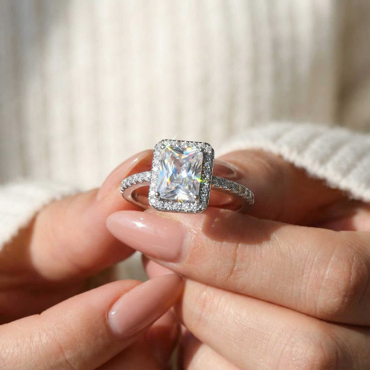 Silberner Rechteckring