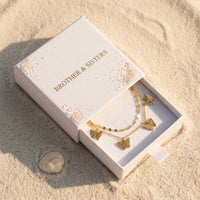 Thumbnail for Fußkettchen Gold Schmetterling Zweilagig