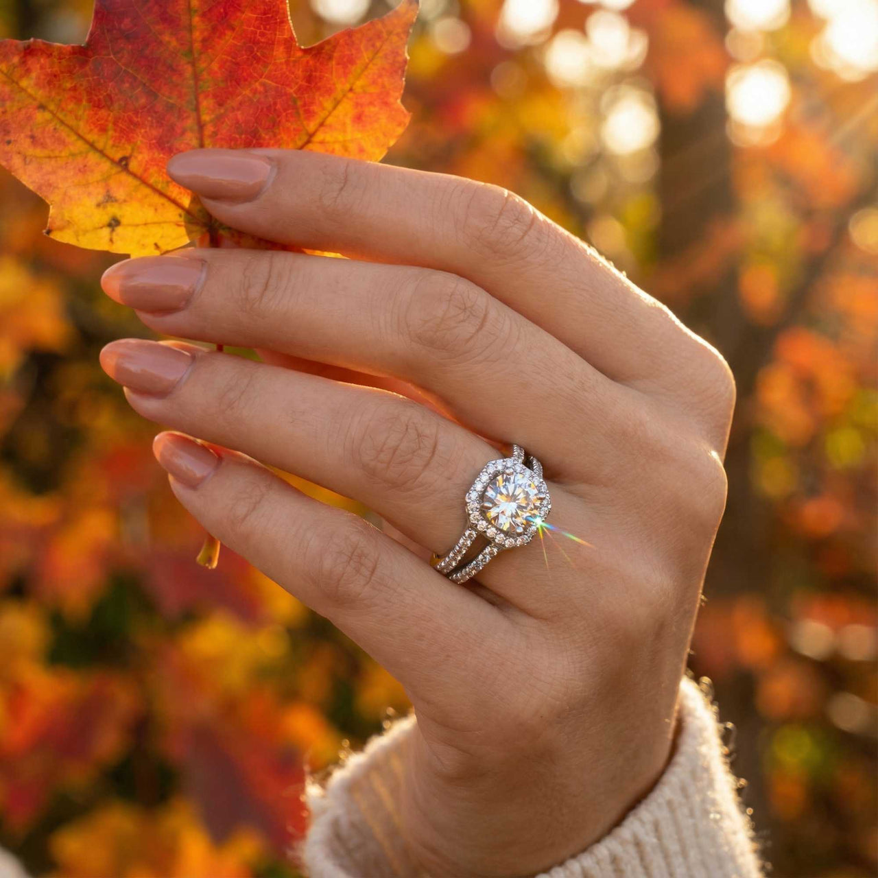 Silberner Quadratring