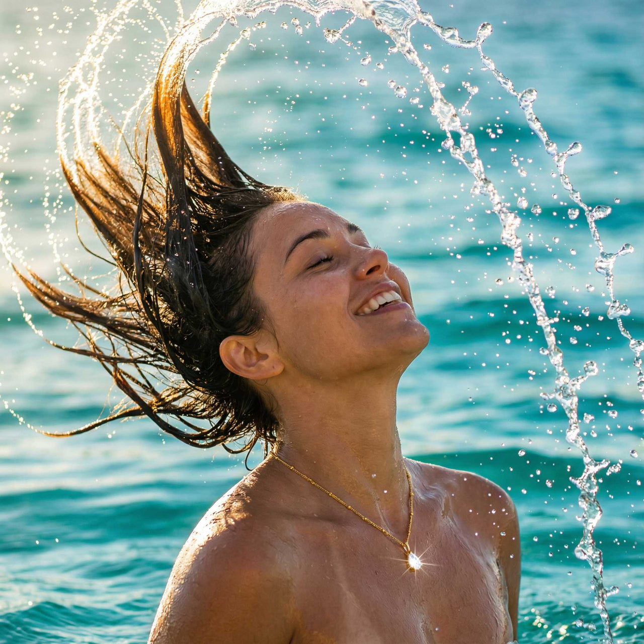 Astra Tropfen Halskette