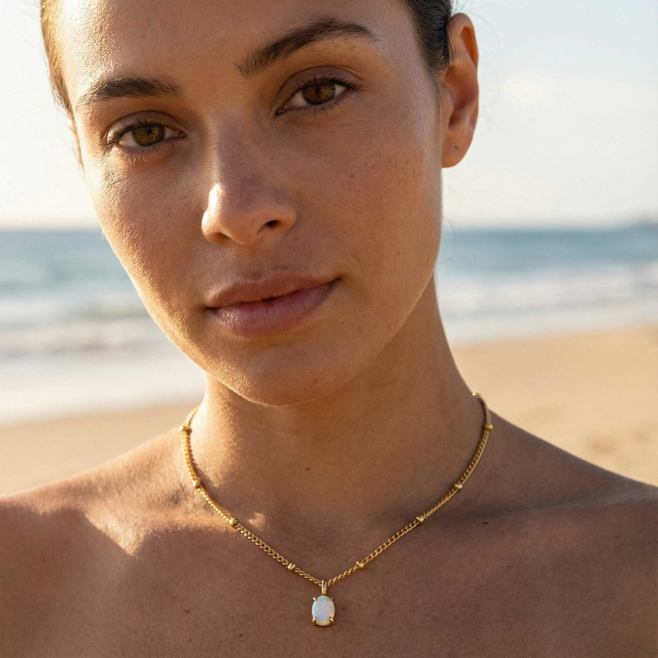 Opal Anhänger Halskette