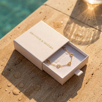 Thumbnail for Fußkettchen Gold Offenes Herz