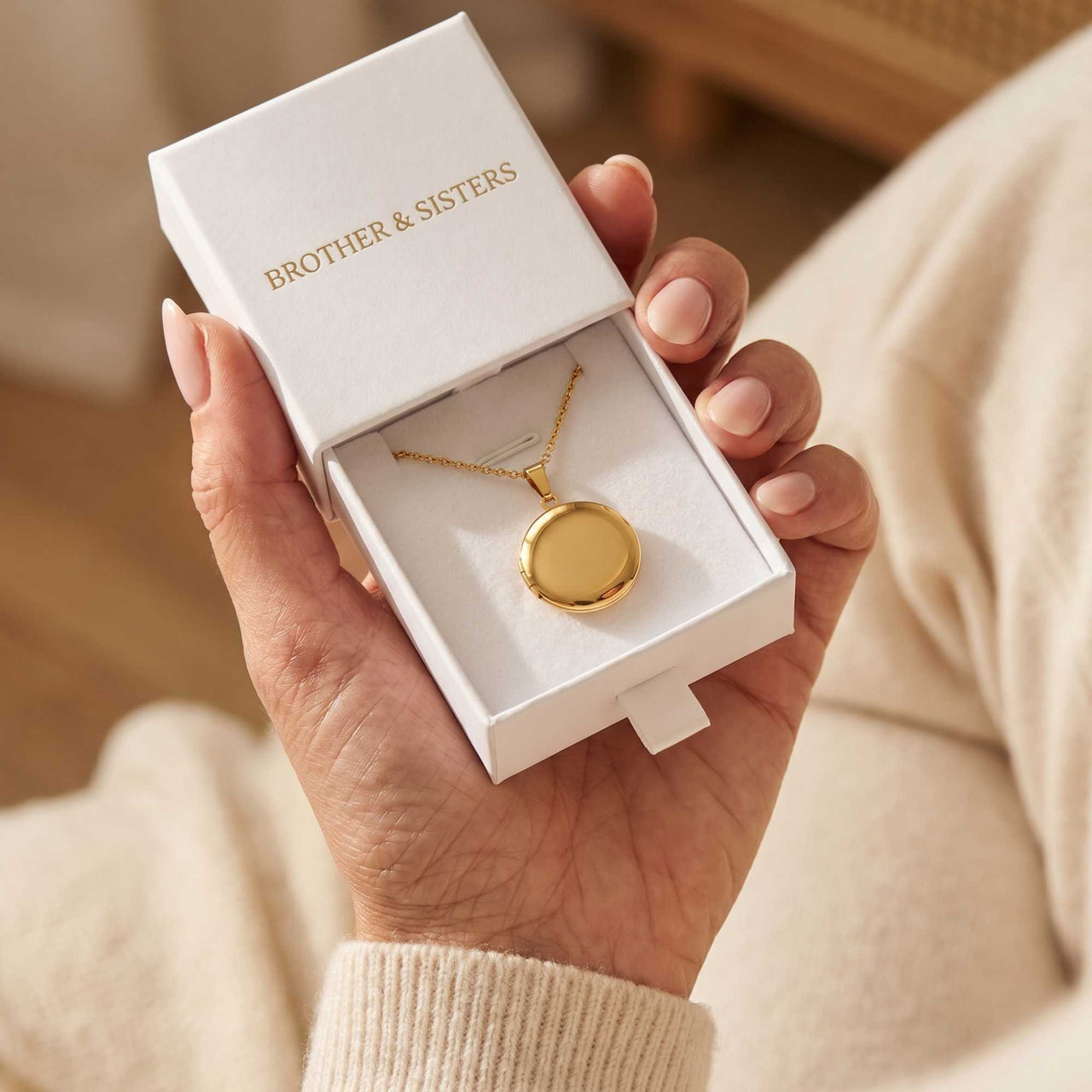 Runde Foto-Medaillon-Kette