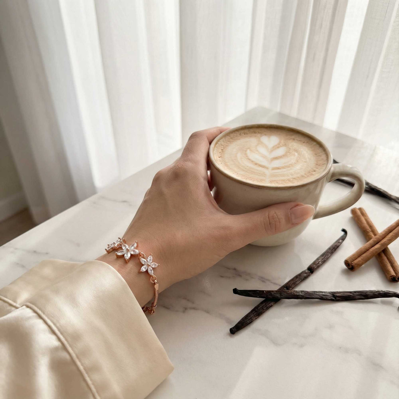 Kristall Blumen Armband