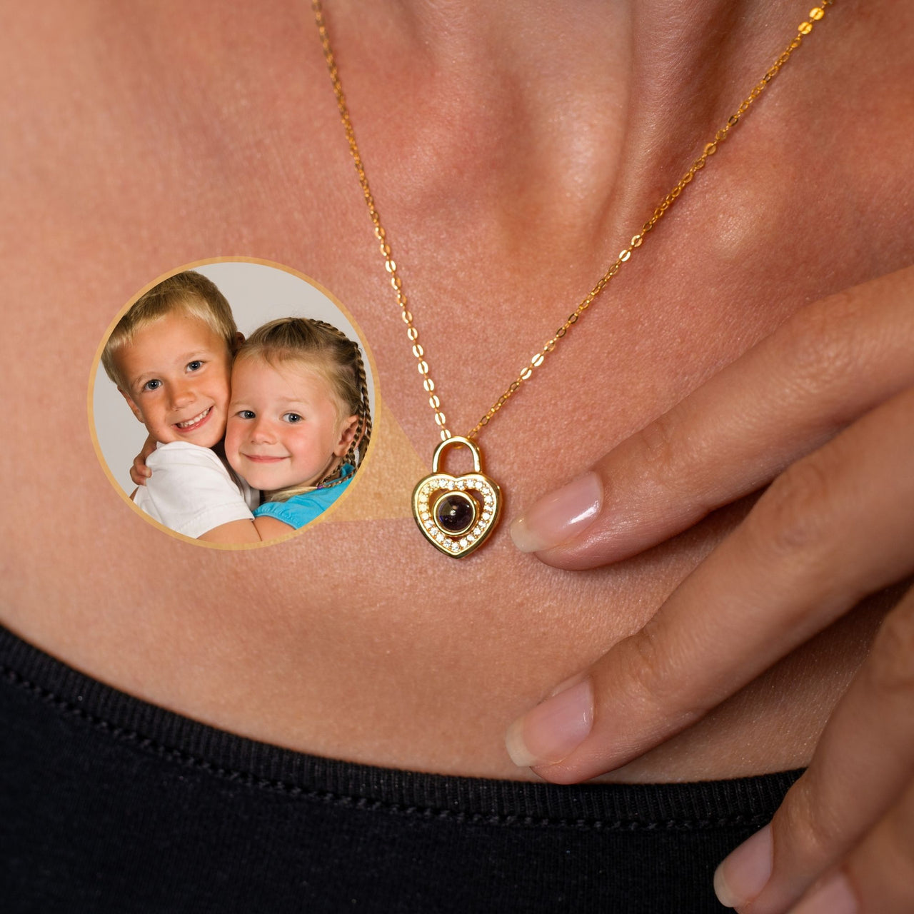 Padlock Photo Necklace