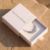 Thumbnail for The silver necklace in the Brother & Sisters gift box | SKU: 42001-silver